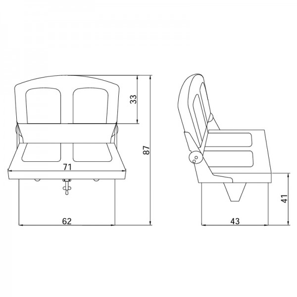 Assento traseiro para o tender - N°3 - comptoirnautique.com 