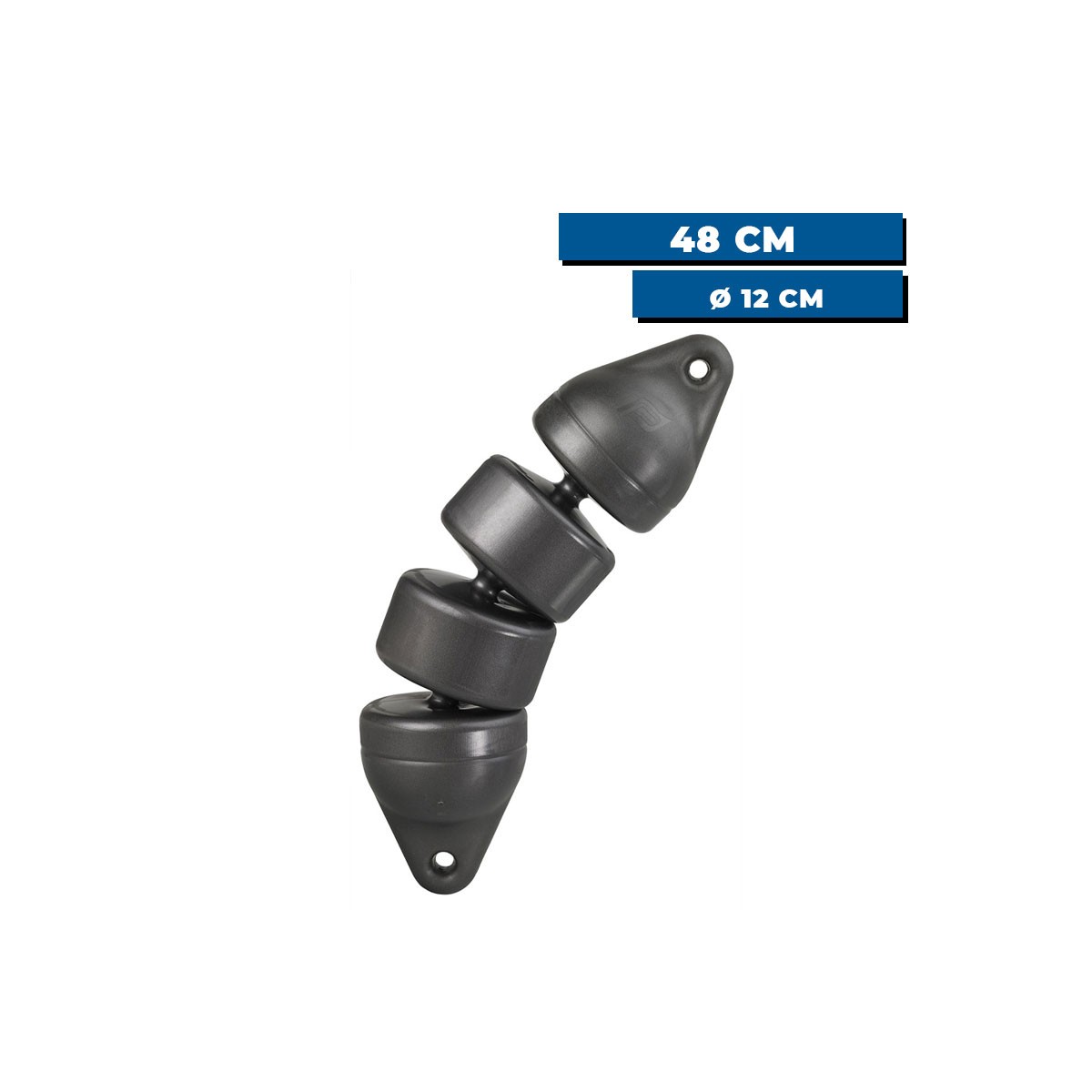 Pare-battage articulé Plastimo noir - 48 x 12 cm