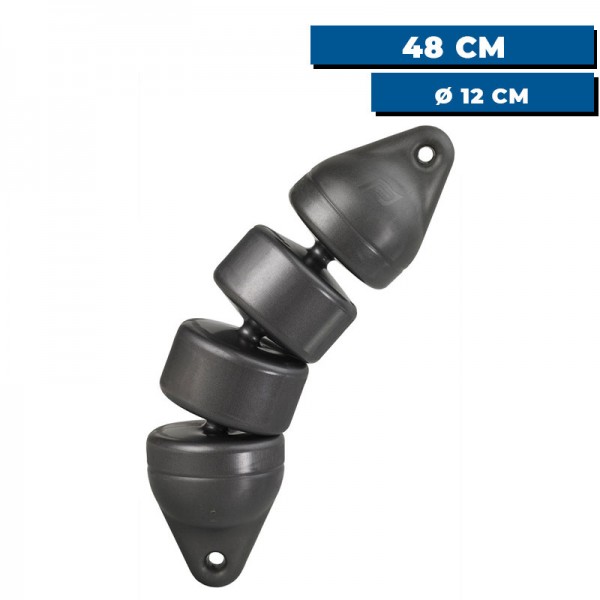 Pare-battage articulé Plastimo noir - 48 x 12 cm - N°4 - comptoirnautique.com