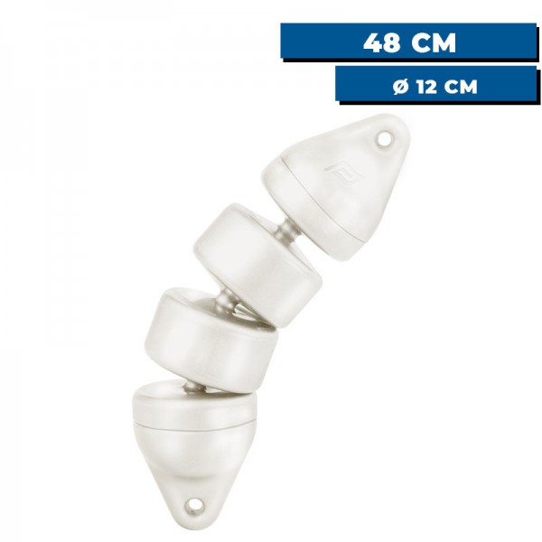 Pare-battage articulé Plastimo blanc - 48 x 12 cm - N°6 - comptoirnautique.com
