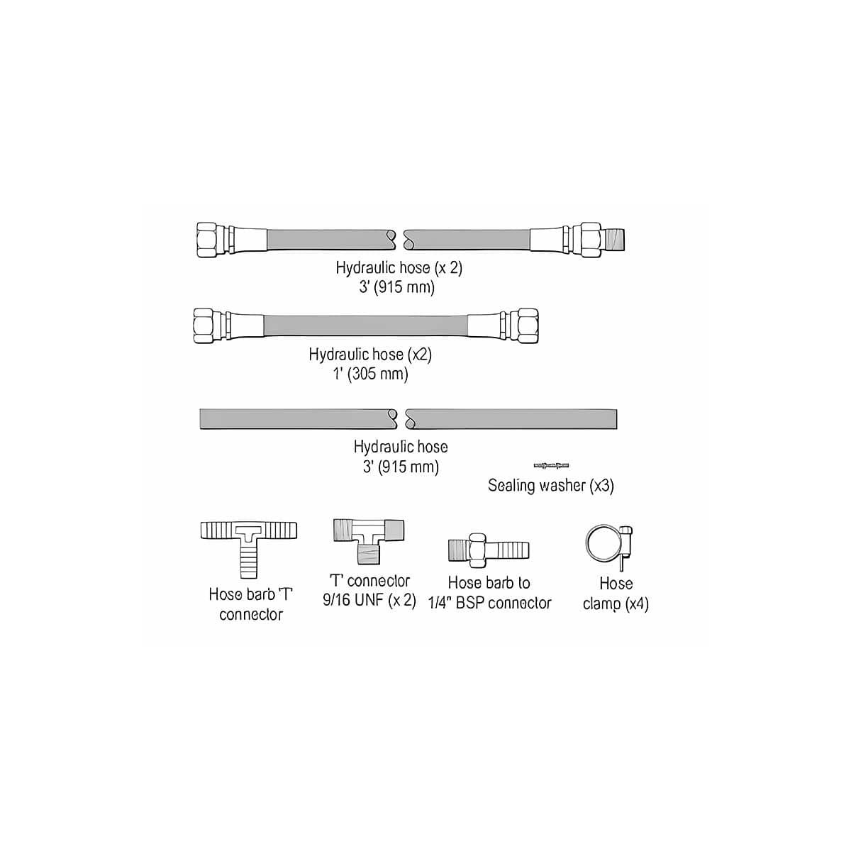 Yominerr Kit De Réparation De Tuyaux Hydrauliques 2 Pièces, Réutilisable, Raccord De Réparation Hydraulique Réutilisable à 2 Fils 3/8 Pouces
