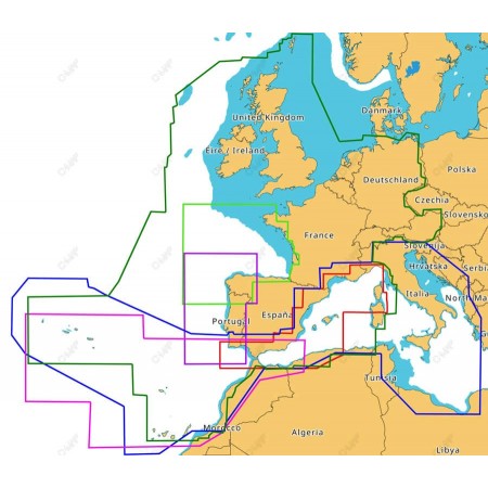 Carte C-MAP DISCOVER - Zone EUROPE de L'Ouest