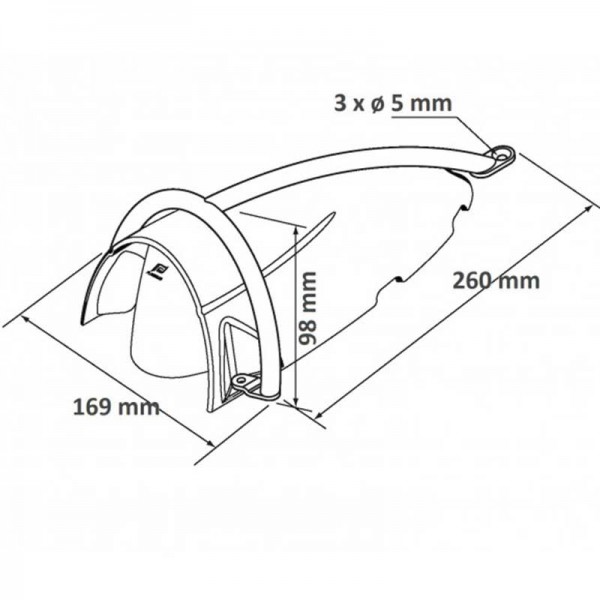 Arceau de protection en inox 316L pour boîte dorade profilée Plastimo dimensions - N°2 - comptoirnautique.com