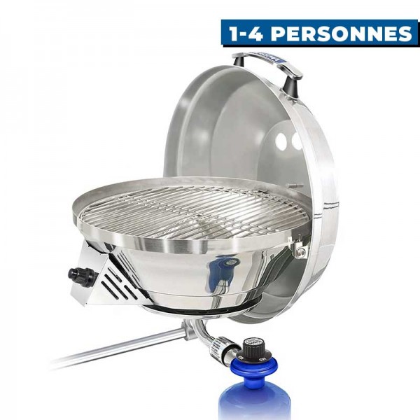 Barbecue à gaz marine Kettle 3 + réchaud Magma 1 à 4 personnes - N°1 - comptoirnautique.com