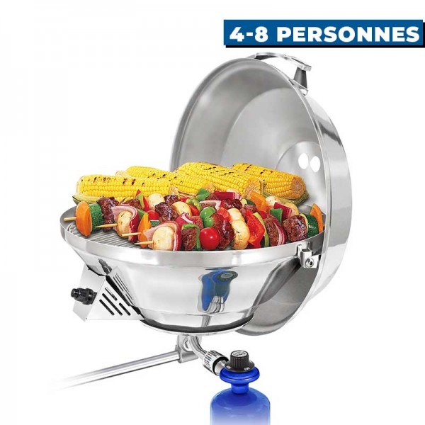 Barbecue à gaz marine Kettle 3 + réchaud Magma 4 à 8 personnes cuisson - N°4 - comptoirnautique.com