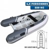 Bote insuflável YACHT PVC + casco duplo de alumínio