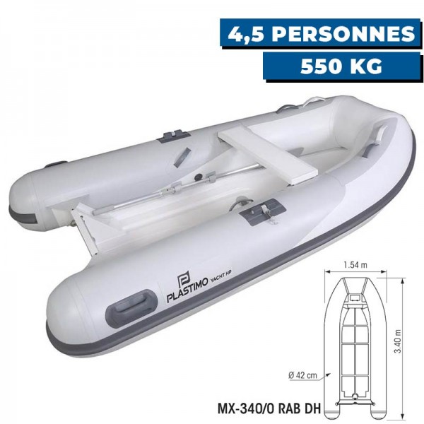 Annexe gonflable Yacht HP - Hypalon + coque double aluminium - MX-340/0 RAB DH - N°5 - comptoirnautique.com 