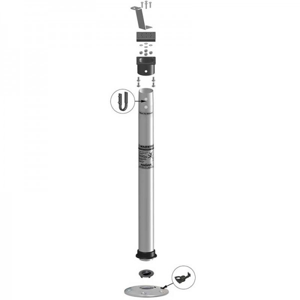 Support sur pied pour barbecue Marine Kettle Magma démonté - N°3 - comptoirnautique.com