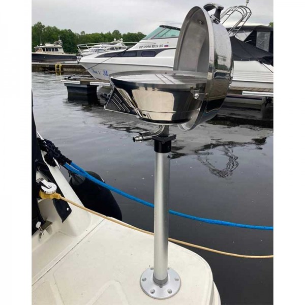 Support sur pied pour barbecue Marine Kettle Magma installé sur le pied - N°4 - comptoirnautique.com
