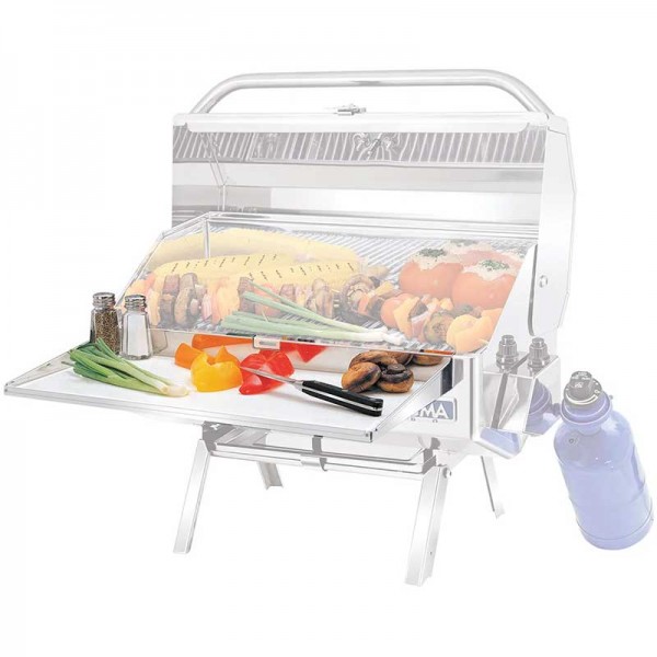 Tablette amovible avec planche à découper pour barbecue rectangulaire Magma sur barbecue Gourmet Newport II - N°2 - comptoirnautique.com