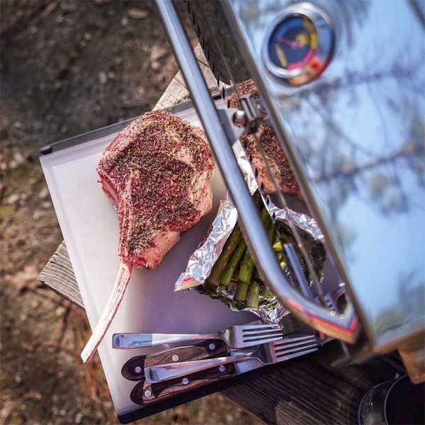 Tablette amovible avec planche à découper pour barbecue rectangulaire Magma au camping - N°4 - comptoirnautique.com