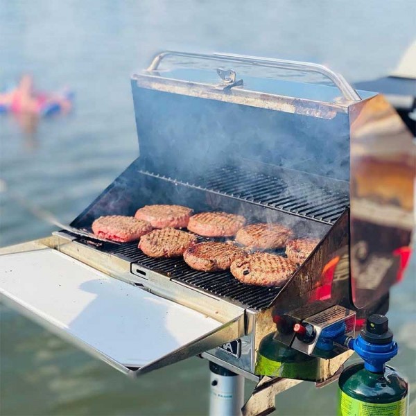 Tablette amovible avec planche à découper pour barbecue rectangulaire Magma cuisson bateau - N°5 - comptoirnautique.com