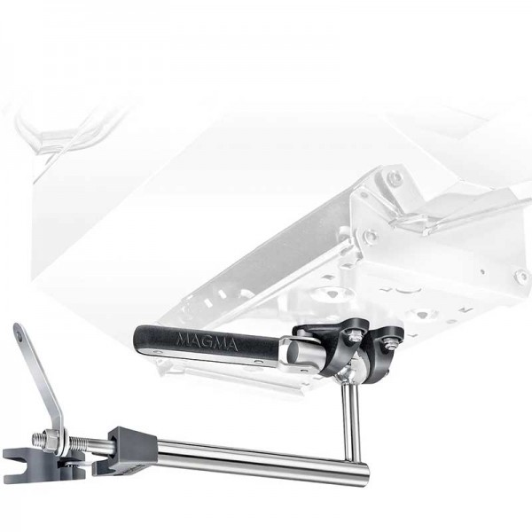 Support pour barbecue rectangle et table à découper sur tube vertical Magma système levelock - N°1 - comptoirnautique.com