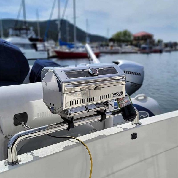 Support for rectangular barbecue and cutting table on horizontal tube - N°10 - comptoirnautique.com 