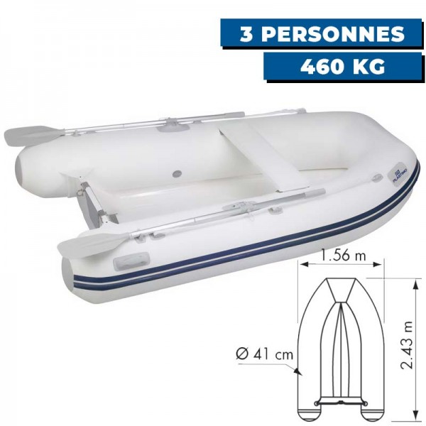 Annexe gonflable à tableau arrière basculant - dimensions - N°2 - comptoirnautique.com