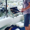 Support pour barbecue rectangle et table à découper sur plat pont barbecue allumé - N°5 - comptoirnautique.com
