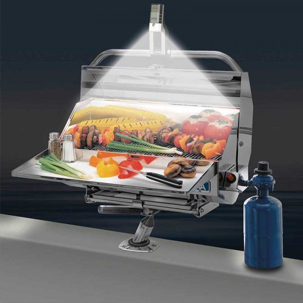 Éclairage orientable à LED pour barbecue sur barbecue rectangulaire Magma - N°3 - comptoirnautique.com