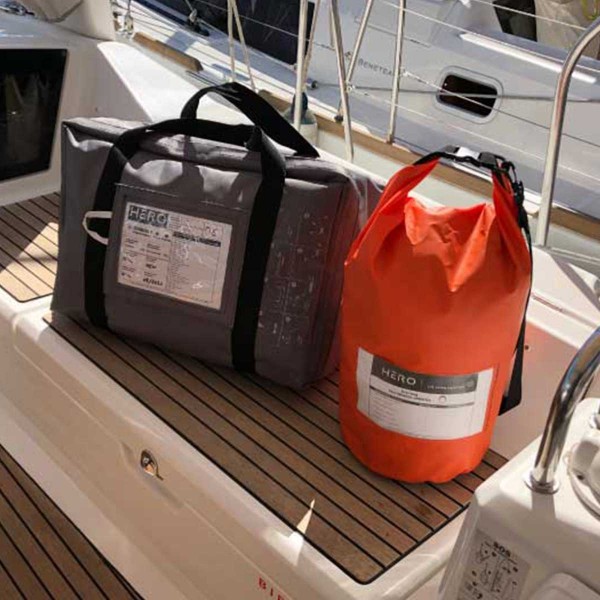 Sac de survie étanche Grab Bag 4Water avec radeau de survie hauturier 4Water en sac - N°7 - comptoirnautique.com