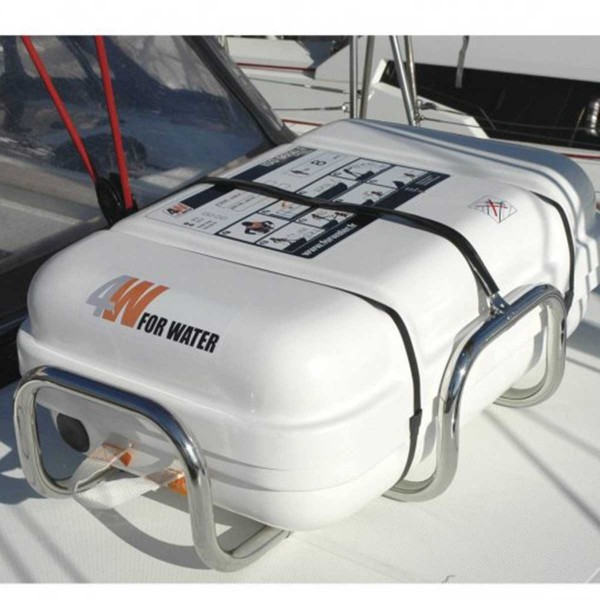 Support réglable sur pont pour container de radeaux de survie 4Water avec radeau de survie forwater en container - N°1 - comptoirnautique.com