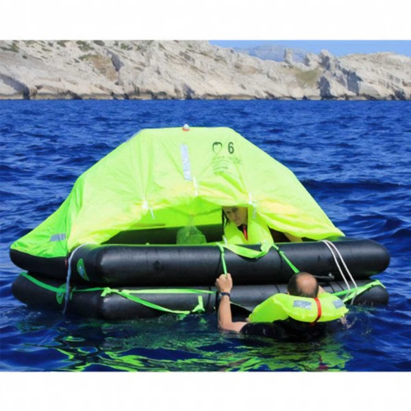 Radeau de survie hauturier compact avec armement complet +24H naufragé monte à l'échelle - N°15 - comptoirnautique.com
