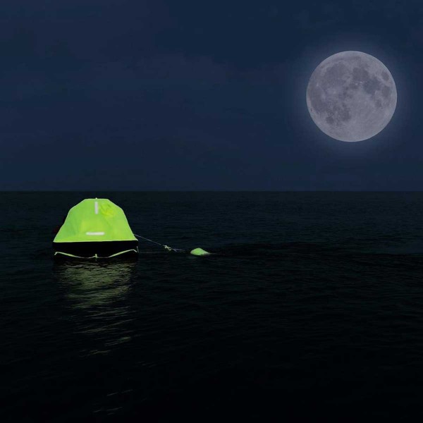 Radeau de survie hauturier compact avec armement complet +24H haute visibilité de nuit - N°21 - comptoirnautique.com 