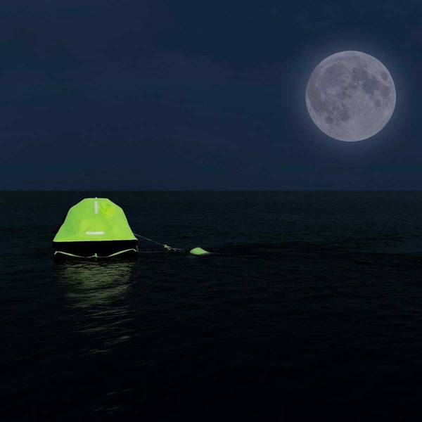Radeau de survie hauturier compact avec armement complet +24H haute visibilité de nuit - N°21 - comptoirnautique.com