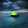 Radeau de survie hauturier compact avec armement complet +24H tente jaune fluo visibilité accrue - N°13 - comptoirnautique.com