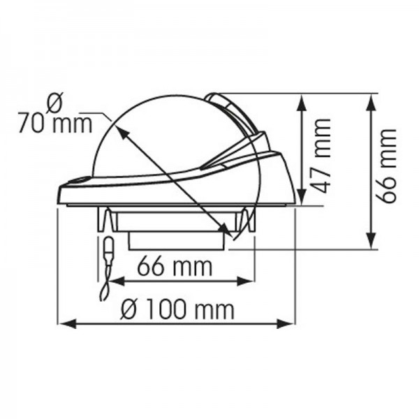 Compas Offshore 75 - éclairage intégré - encastrable - dimensions - N°10 - comptoirnautique.com