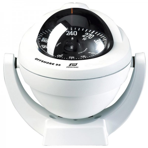 Compas Offshore 95 - sur étrier - blanc / rose plate noire - N°3 - comptoirnautique.com