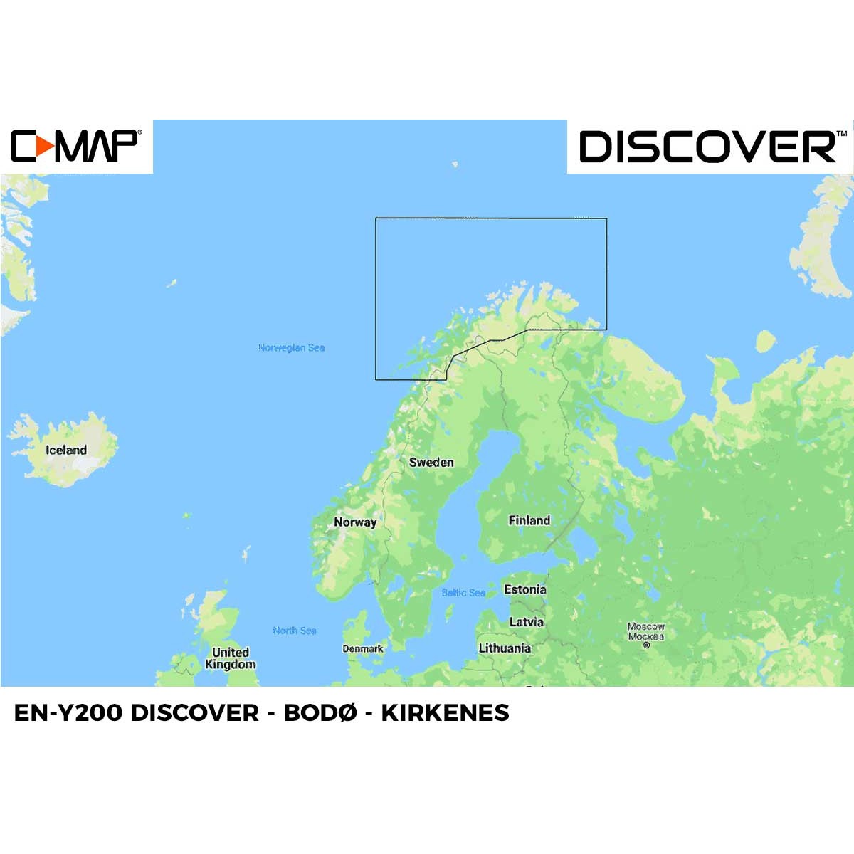 EN-Y200-MS - Bodø - Kirkenes - Carte C-MAP DISCOVER - Zone EUROPE du No