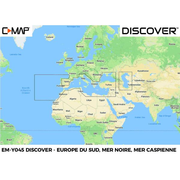 EM-Y045-MS : Europe du Sud, Mer Noire, Mer Caspienne - Carte C-MAP DISCOVER - Zone EUROPE du Sud - N°7 - comptoirnautique.com