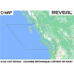Carte C-MAP REVEAL NA-207 Colombie britannique et le détroit de Puget