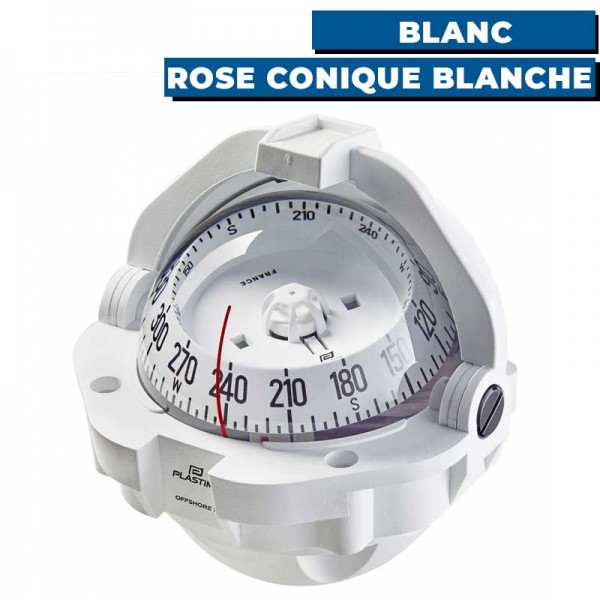 Compas Offshore 105 - blanc / rose conique blanche - N°5 - comptoirnautique.com 