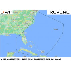 Carte C-MAP REVEAL NA-203 Baie de Chesapeake aux Bahamas