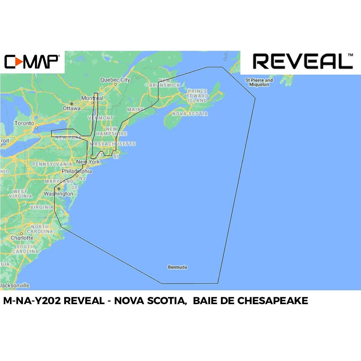 C-map Map C-MAP REVEAL NA-202 Nova Scotia, Chesapeake Bay M-NA-Y202-MS ...