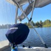 Housse de protection pour barbecue Marine Kettle bleu sur barbecue - N°3 - comptoirnautique.com