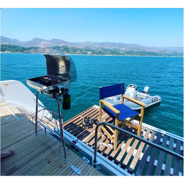 Plancha à gaz Cook'n Boat Eno support tube inox - N°7 - comptoirnautique.com