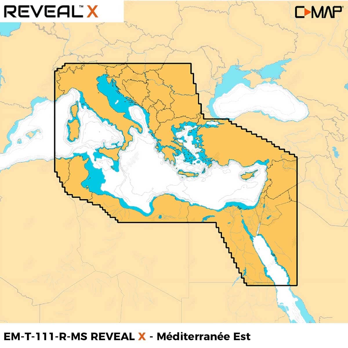 Carte C-MAP REVEAL X EM-111 Méditerranée Est