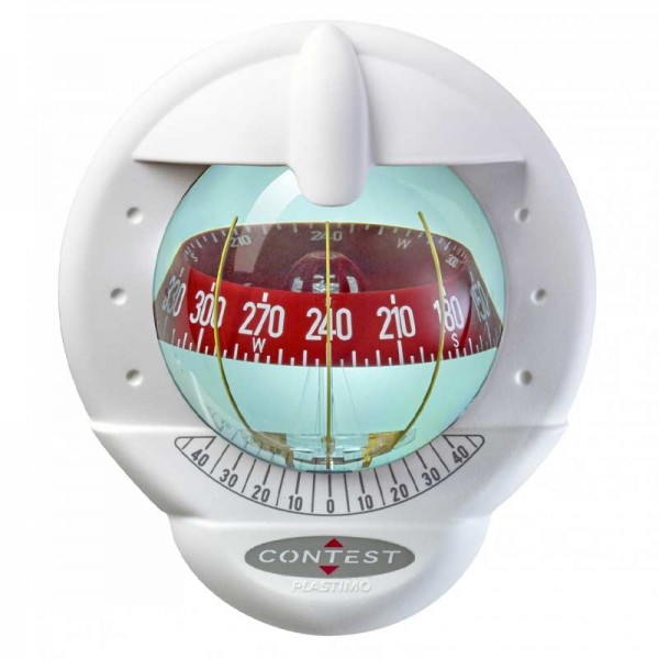 Compas Contest 101 - pour cloison inclinée - Blanc, rose rouge - N°1 - comptoirnautique.com