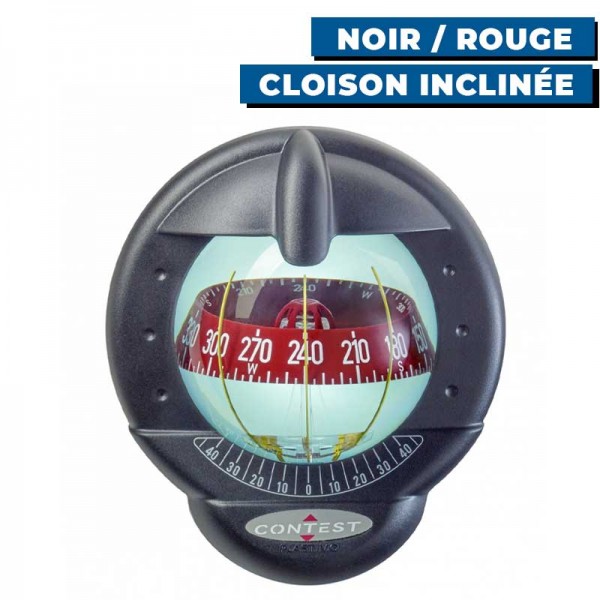 Compas Contest 101 - pour cloison inclinée - Noir, rose rouge - N°5 - comptoirnautique.com