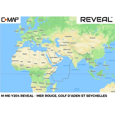 Carte C-MAP REVEAL ME-204 Mer rouge, Golf d'Aden et Seychelles
