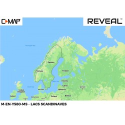 Carte C-MAP REVEAL EN-580 Lacs Scandinaves