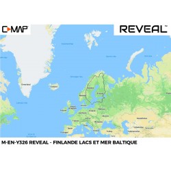 Carte C-MAP REVEAL EN-326 Finlande lacs et Mer Baltique