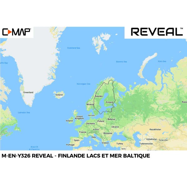 Carte C-MAP REVEAL EN-326 Finlande lacs et Mer Baltique - N°1 - comptoirnautique.com