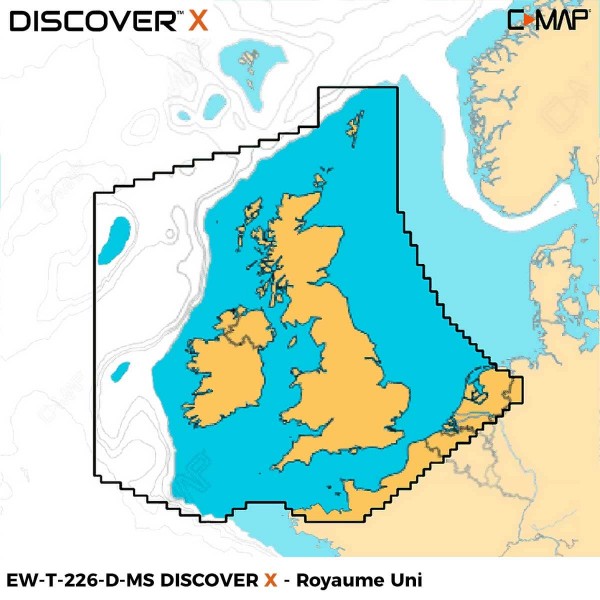 Carte C-MAP DISCOVER X -  Royaume-Uni - N°3 - comptoirnautique.com