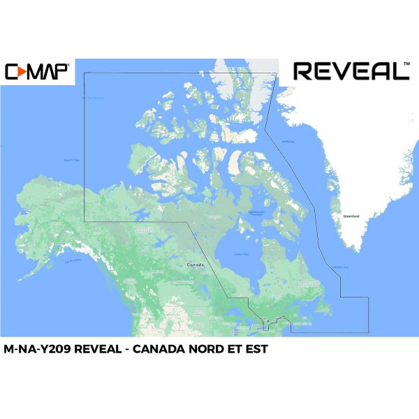 Mappa C-MAP REVEAL NA-209 Canada Nord e Est - N°1 - comptoirnautique.com