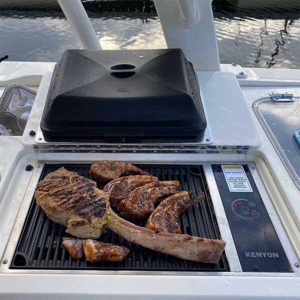 Barbecue électrique encastrable Kenyon No Lid cuisson de la viande sur bateau - N°11 - comptoirnautique.com 