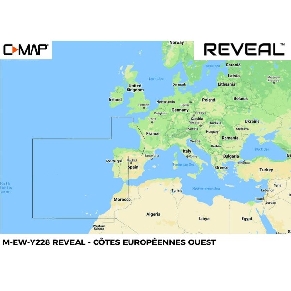 Carte C-MAP REVEAL EW-228 Côtes Européennes Ouest - N°2 - comptoirnautique.com 