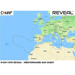 Carte C-MAP REVEAL EM-076 Méditerranée Sud-Ouest