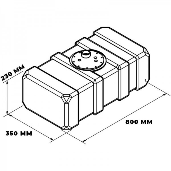 Réservoir rigide à eau douce 53L Can-SB dimensions - N°2 - comptoirnautique.com